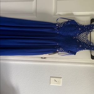 Blue ball gown dress